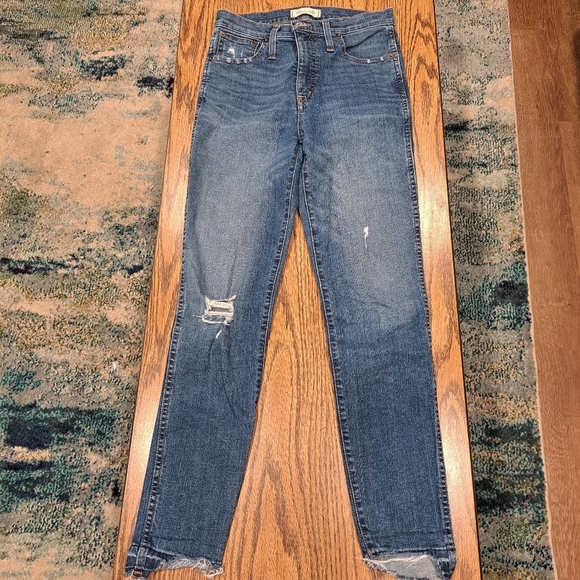 Madewell Denim - Madewell Curvy High Rise Skinny Jeans: Drop Step Hem Edition
